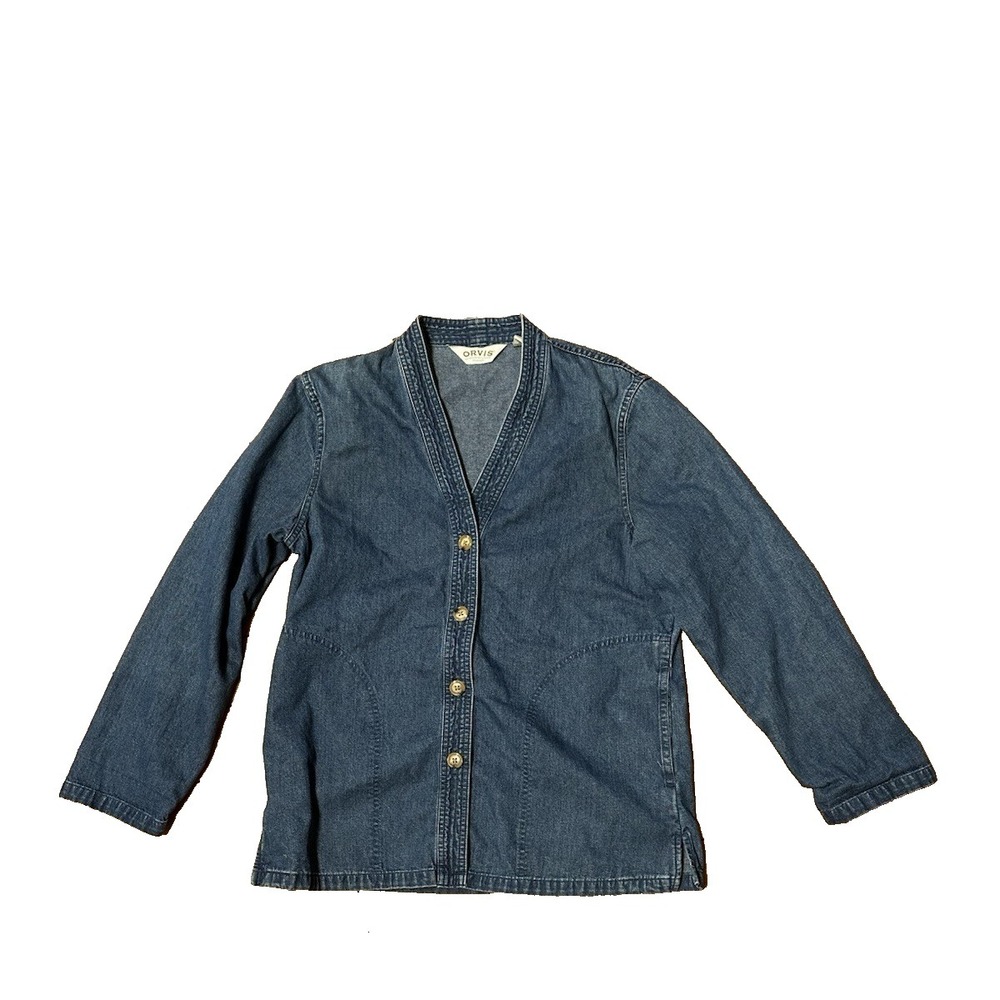 Orvis Women's Size Small Denim Button Up Overshirt